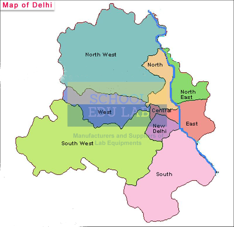 Delhi Political Map Chart
