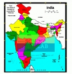 Bihar Political Cum Physical Map Chart
